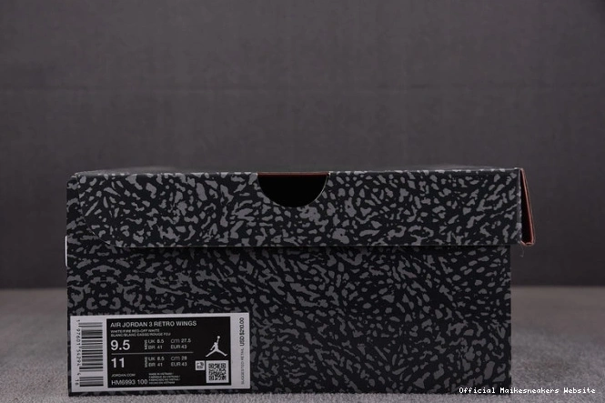Official Maikesneakers Jordan Retro 3 HM6993-100 Wings 0814